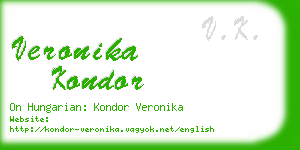 veronika kondor business card